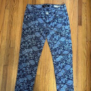 Guess Jeggings Emma Fit Blue Floral Size 25